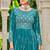 turquoise georgette embroidery & sequined semi stitched suit
