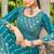 turquoise georgette embroidery & sequined semi stitched suit