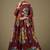 brown georgette embroidery print & sequined semi stitched suit