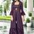 purple georgette embroidered & sequined semi stitched suit
