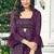 purple georgette embroidered & sequined semi stitched suit