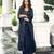blue georgette embroidered & sequined semi stitched suit