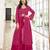 pink georgette embroidered & sequined semi stitched suit