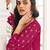 pink georgette embroidered & sequined semi stitched suit