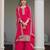 pink georgette embroidery & sequined semi stitched suit