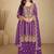purple chiffon embroidery & sequined semi stitched suit