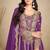 purple chiffon embroidery & sequined semi stitched suit