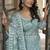 sea green net embroidery  stone & real mirror work semi stitched suit