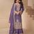 lavender chiffon zari embroidery  hand work  stone & sequined semi stitched suit