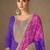 purple chiffon heavy golden zari embroidery and sequin work semi stitched suit