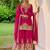 rani pink chiffon embroidered & sequined semi stitched suit