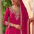 rani pink chiffon embroidered & sequined semi stitched suit