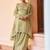 sea green chiffon embroidered & sequined semi stitched suit