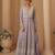lavender georgette lucknavi chikankari embroidered  beads  stone & sequined semi stitched suit