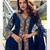 navy blue chiffon embroidered & sequined semi stitched suit