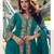 turquoise blue chiffon embroidered & sequined semi stitched suit