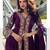 wine chiffon embroidered & sequined semi stitched suit