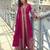 pink chiffon embroidered & sequined semi stitched suit