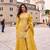 yellow silk blend embroidered  sequined  stone & beads semi stitched suit