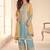 blue chiffon embroidered & sequined semi stitched suit