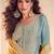 blue chiffon embroidered & sequined semi stitched suit