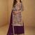 purple georgette embroidered & sequined semi stitched suit
