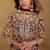 maroon georgette embroidered & sequined semi stitched suit