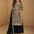 black georgette embroidered & sequined semi stitched suit