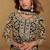 black georgette embroidered & sequined semi stitched suit