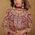 rani pink georgette embroidered & sequined semi stitched suit