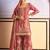 peach silk blend embroidery  mirror  hand work & sequined semi stitched suit