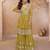 yellow chiffon embroidered & sequined semi stitched suit