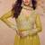 yellow chiffon embroidered & sequined semi stitched suit