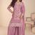 pink chiffon thread embroidered  beads  moti & sequined semi stitched suit