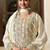 off white silk blend embroidered  hand work & sequined semi stitched suit
