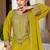 yellow silk blend embroidered  hand work & sequined semi stitched suit