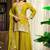 lime green chiffon embroidered  stone & sequined semi stitched suit