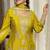lime green chiffon embroidered  stone & sequined semi stitched suit