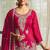 pink chiffon embroidered  stone & sequined semi stitched suit