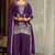 purple chiffon embroidered  stone & sequined semi stitched suit