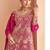 rani pink georgette thread embroidered  sequined semi stitched suit