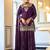 purple georgette zari embroidered  embellished  sequined & mirror semi stitched suit