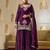 royal purple georgette zari embroidered  embellished  sequined & mirror semi stitched suit