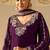 royal purple georgette zari embroidered  embellished  sequined & mirror semi stitched suit