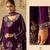 royal purple georgette zari embroidered  embellished  sequined & mirror semi stitched suit