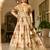 cream georgette zari embroidered  sequined and printed semi stitched suit