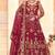 red net embroidery work  sequined cording & stone work. semi stitched suit