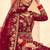 red net embroidery work  sequined cording & stone work. semi stitched suit