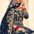 sapphire blue net embroidery work  sequined cording & stone work. semi stitched suit