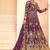 royal purple net embroidery work  sequined cording & stone work. semi stitched suit